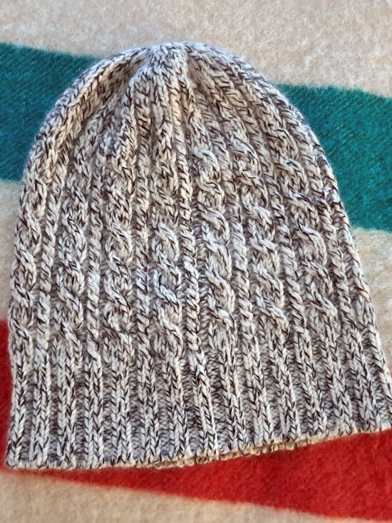 CLUB MONACO Cashmere blend toque, OS, black and white marl - Picture 2 of 3